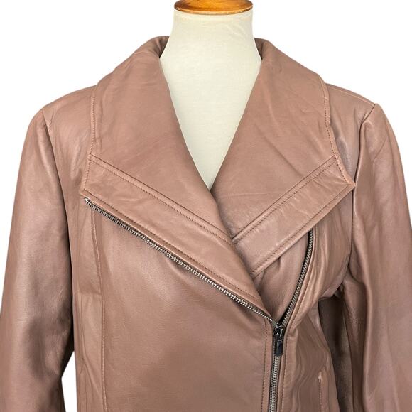 Neiman Marcus The Leather Collection Classic 100% Leather Jacket Size Large - Picture 2 of 8